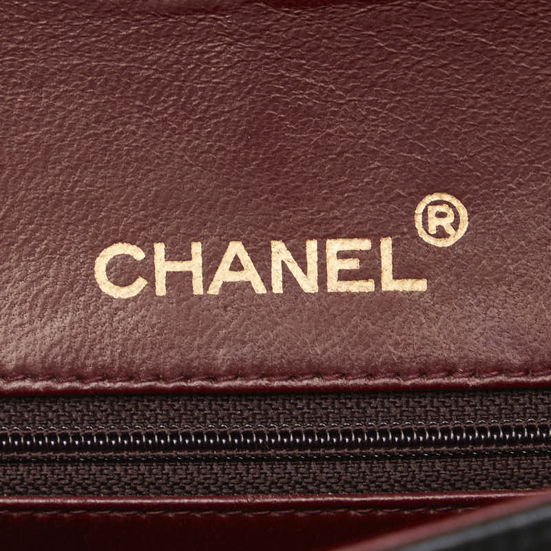 シャネル マトラッセ ココマーク ダブルフラップ ショルダーバッグ ブラック ゴールド ラムスキン レディース CHANEL 【中古】