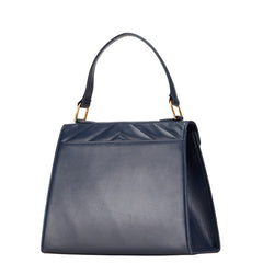 サンローラン ショルダーバッグ ハンドバッグ 2WAY ネイビー レザー レディース SAINT LAURENT 【中古】