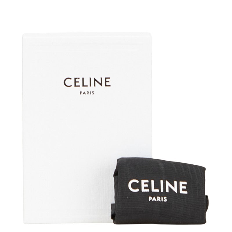 セリーヌ トリオンフ 三つ折り財布 ブラック レザー レディース CELINE 【中古】