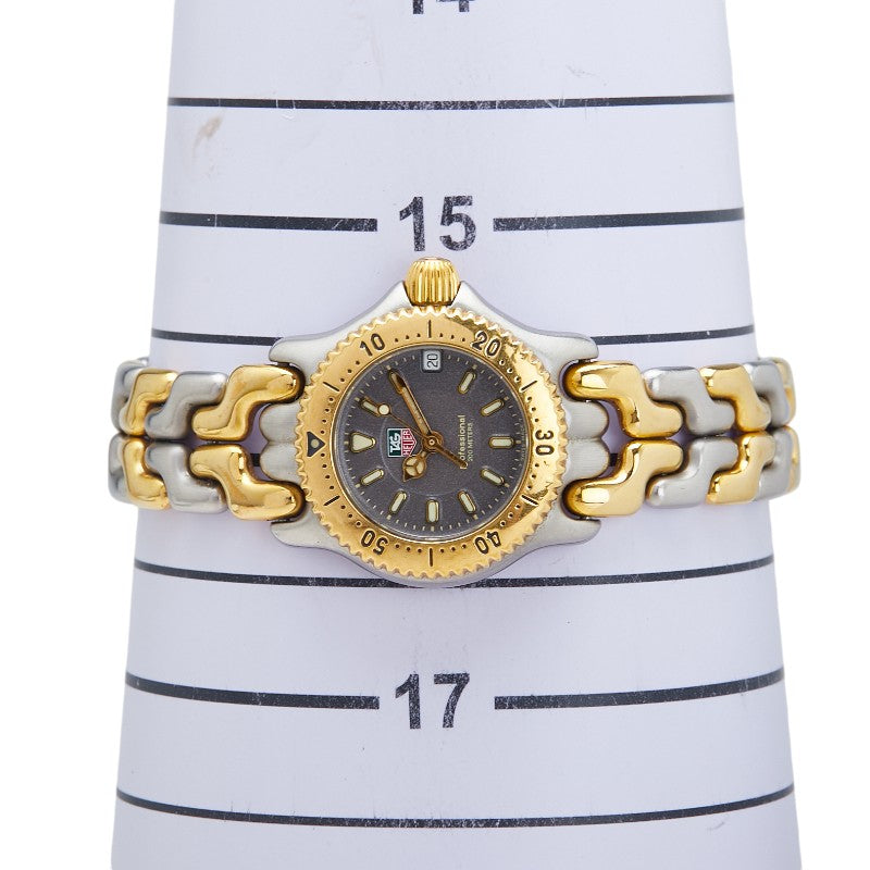 タグホイヤー セル 腕時計 WG1420-0 クオーツ グレー文字盤 ステンレススチール メッキ レディース TAG HEUER 【中古】