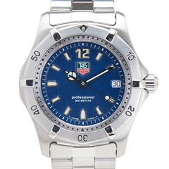 タグホイヤー 2000シリーズ プロフェッショナル200M 腕時計 WK1213 クオーツ ネイビー文字盤 ステンレススチール メンズ TAG HEUER 【中古】