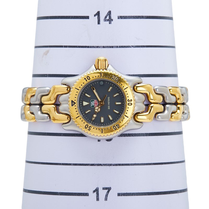 タグホイヤー セル 腕時計 S95.208M クオーツ グレー文字盤 ステンレススチール メッキ レディース TAG HEUER 【中古】