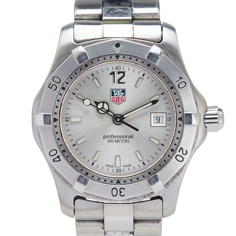 タグホイヤー プロフェッショナル200 腕時計 WK1312-1 クオーツ シルバー文字盤 ステンレススチール レディース TAG HEUER 【中古】