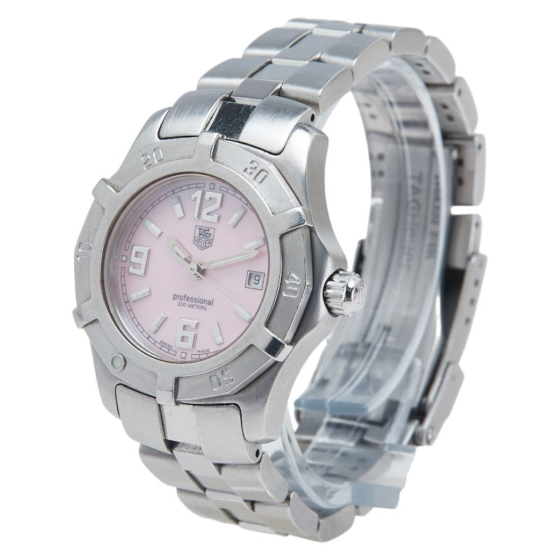 タグホイヤー エクスクルーシブ 腕時計 WN1319 クオーツ ピンク文字盤 ステンレススチール レディース TAG HEUER 【中古】