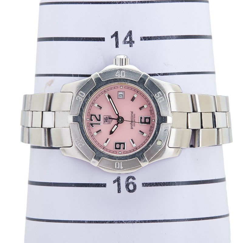 タグホイヤー エクスクルーシブ 腕時計 WN1319 クオーツ ピンク文字盤 ステンレススチール レディース TAG HEUER 【中古】