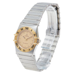 オメガ コンステレーション 腕時計 クオーツ ゴールド文字盤 ステンレススチール イエローゴールド レディース OMEGA 【中古】