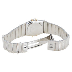 オメガ コンステレーション 腕時計 クオーツ ゴールド文字盤 ステンレススチール イエローゴールド レディース OMEGA 【中古】