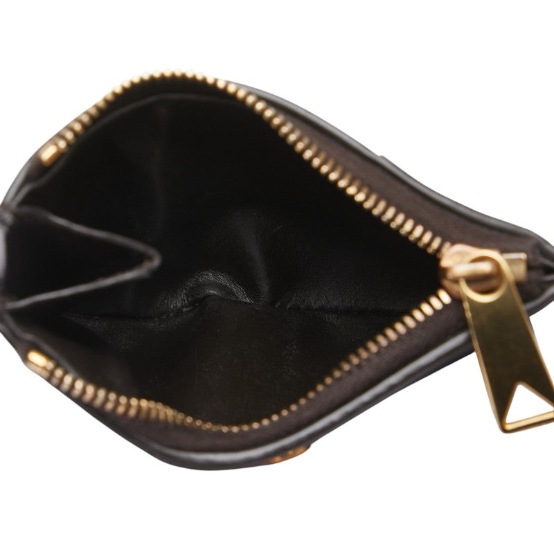 ボッテガヴェネタ マキシイントレチャート カセット 二つ折り財布 ブラウン レザー レディース BOTTEGAVENETA 【中古】