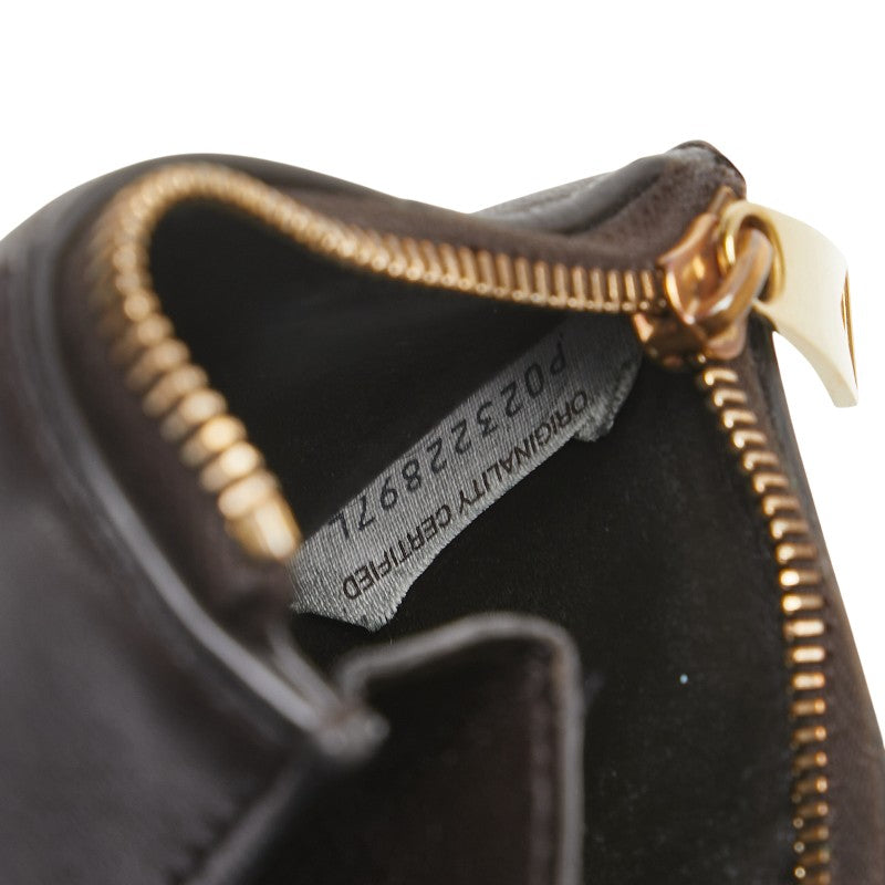 ボッテガヴェネタ マキシイントレチャート カセット 二つ折り財布 ブラウン レザー レディース BOTTEGAVENETA 【中古】