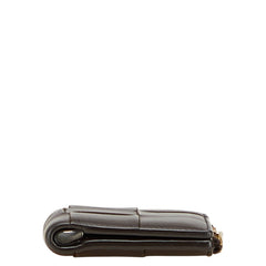 ボッテガヴェネタ マキシイントレチャート カセット 二つ折り財布 ブラウン レザー レディース BOTTEGAVENETA 【中古】