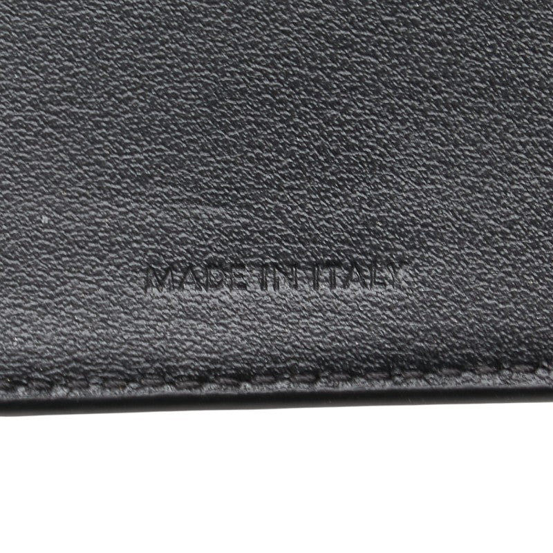 セリーヌ トリオンフ スモールフラップウォレット 三つ折り財布 ブラック レザー レディース CELINE 【中古】