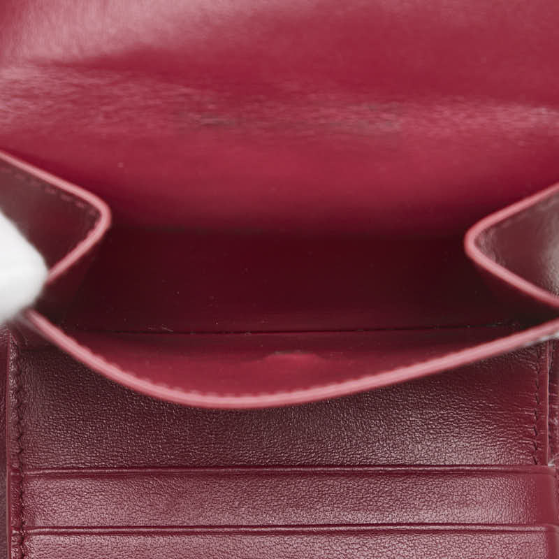 セリーヌ スモール トリフォルドウォレット 三つ折り財布 パープル系 レザー レディース CELINE 【中古】