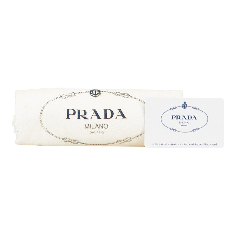 プラダ 三角ロゴプレート ハンドバッグ トートバッグ VR4377 ブラック ナイロン レザー レディース PRADA 【中古】