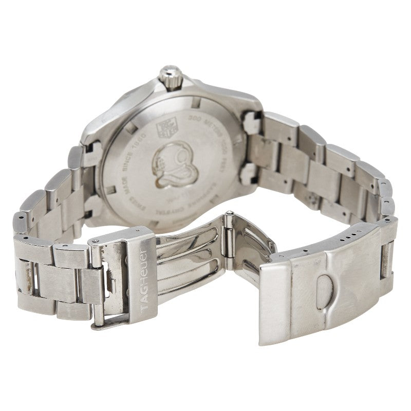 タグホイヤー アクアレーサー デイト 腕時計 WAF1110 クオーツ ブラック文字盤 ステンレススチール メンズ TAG HEUER 【中古】