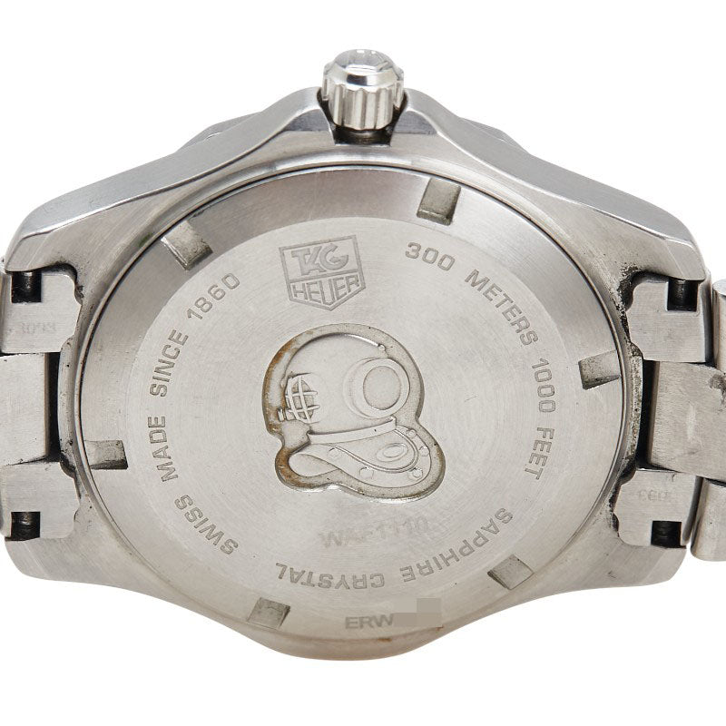 タグホイヤー アクアレーサー デイト 腕時計 WAF1110 クオーツ ブラック文字盤 ステンレススチール メンズ TAG HEUER 【中古】