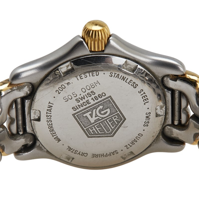 タグホイヤー セル 腕時計 S05.008M クオーツ ベージュ文字盤 ステンレススチール メッキ レディース TAG HEUER 【中古】