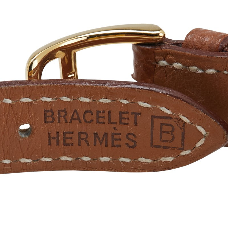 エルメス ケリーウォッチ 腕時計 KE1.201 クオーツ ゴールド文字盤 メッキ レザー レディース HERMES 【中古】
