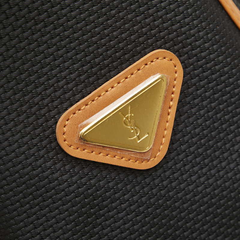 サンローラン 斜め掛け ショルダーバッグ ブラック ブラウン PVC レザー レディース SAINT LAURENT 【中古】