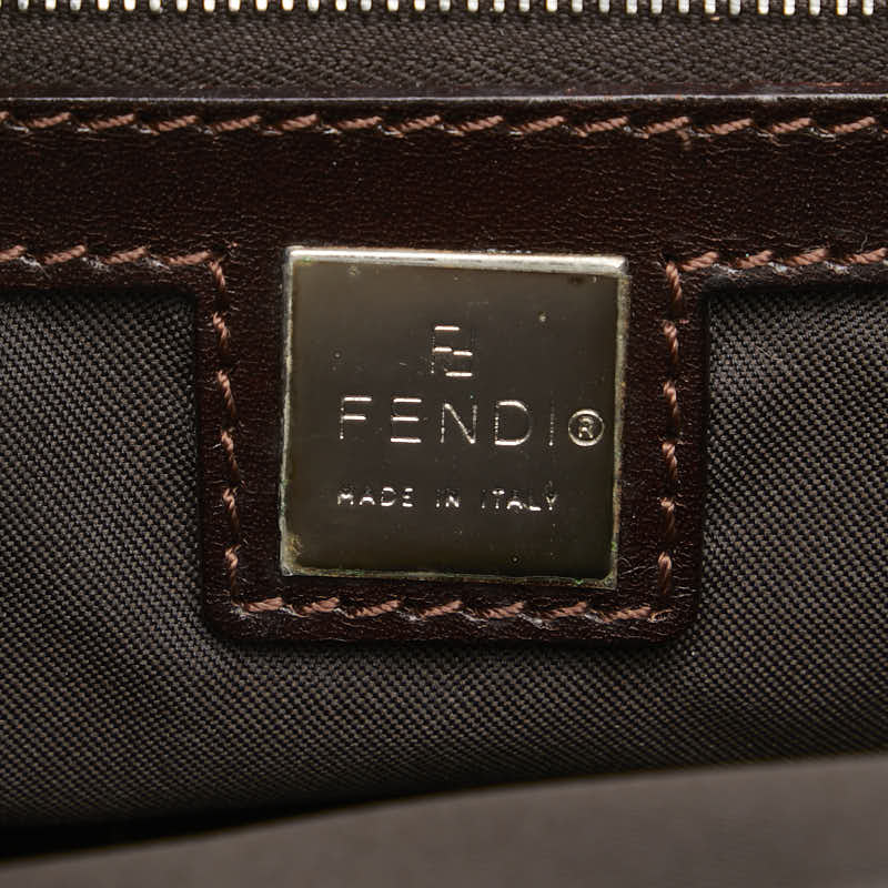 フェンディ ズッカ ハンドバッグ トートバッグ 16328 ブラウン キャンバス レザー レディース FENDI 【中古】