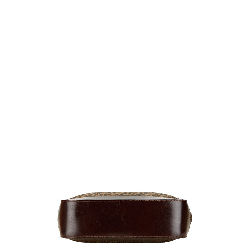 フェンディ ズッカ ハンドバッグ トートバッグ 16328 ブラウン キャンバス レザー レディース FENDI 【中古】