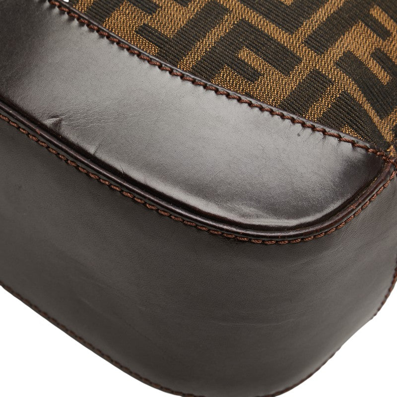 フェンディ ズッカ ハンドバッグ トートバッグ 16328 ブラウン キャンバス レザー レディース FENDI 【中古】