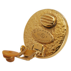 シャネル ヴィンテージ ココマーク ラウンド イヤリング ゴールド メッキ フェイクパール レディース CHANEL 【中古】