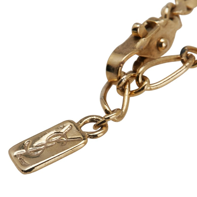 サンローラン ボール ラウンド ネックレス ゴールド メッキ レディース SAINT LAURENT 【中古】
