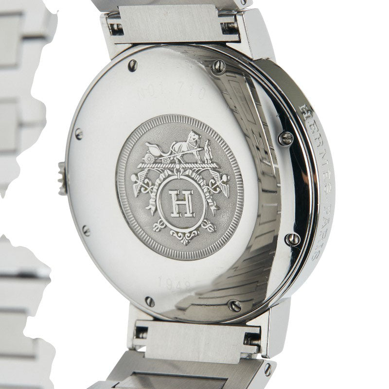 エルメス ノマード 腕時計 オートクォーツ NO1.710 グレー文字盤 ステンレススチール メンズ HERMES 【中古】