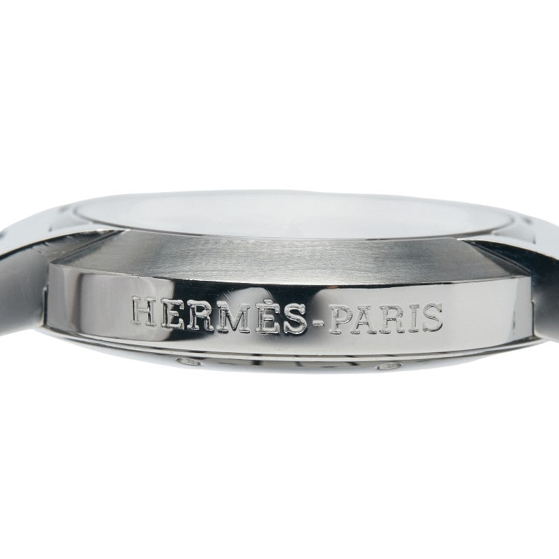 エルメス ノマード 腕時計 オートクォーツ NO1.710 グレー文字盤 ステンレススチール メンズ HERMES 【中古】