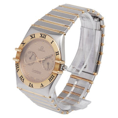 オメガ コンステレーション デイデイト 腕時計 クオーツ ゴールド文字盤 ステンレススチール イエローゴールド メンズ OMEGA 【中古】