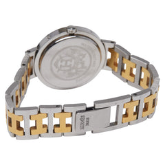 エルメス クリッパー 腕時計 クオーツ ホワイト文字盤 ステンレススチール メッキ レディース HERMES 【中古】