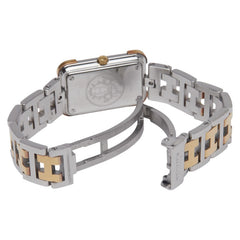 エルメス クロアジュール 腕時計 CR1.220 クオーツ ゴールド文字盤 ステンレススチール メッキ レディース HERMES 【中古】
