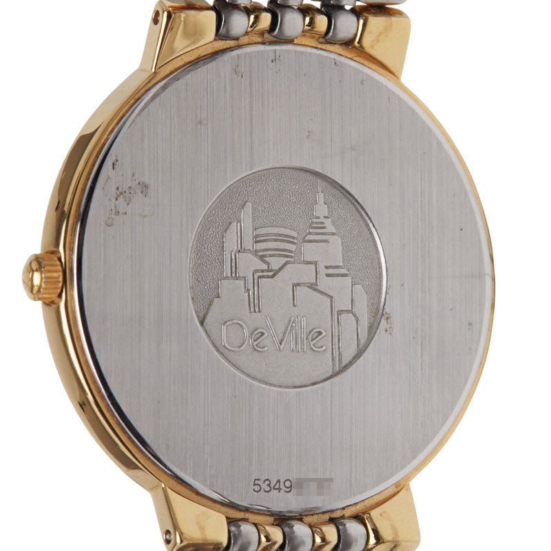 オメガ デビル 腕時計 クオーツ ゴールド文字盤 ステンレススチール メッキ レディース OMEGA 【中古】