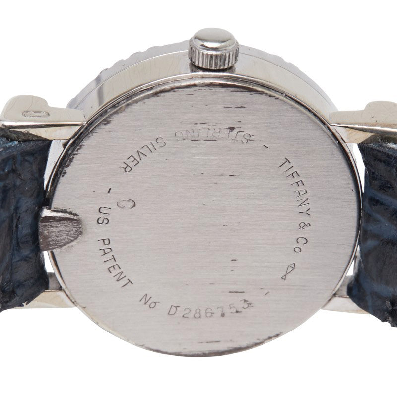 ティファニー アトラス 腕時計 D286753 クオーツ シルバー文字盤 レザー ステンレススチール レディース TIFFANY&Co. 【中古】
