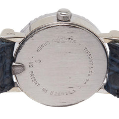 ティファニー アトラス 腕時計 D286753 クオーツ シルバー文字盤 レザー ステンレススチール レディース TIFFANY&Co. 【中古】