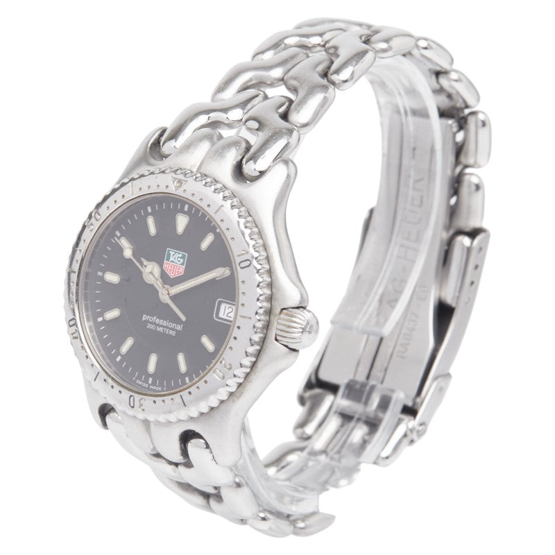 タグホイヤー セル 腕時計 WG1214-K0 クオーツ ブラック文字盤 ステンレススチール ボーイズ TAG HEUER 【中古】