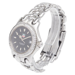 タグホイヤー セル 腕時計 WG1214-K0 クオーツ ブラック文字盤 ステンレススチール ボーイズ TAG HEUER 【中古】
