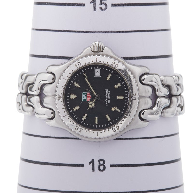 タグホイヤー セル 腕時計 WG1214-K0 クオーツ ブラック文字盤 ステンレススチール ボーイズ TAG HEUER 【中古】