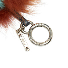 フェンディ バッグバグズ モンスター バッグチャーム キーホルダー ブラウン マルチカラー ファー レザー レディース FENDI 【中古】