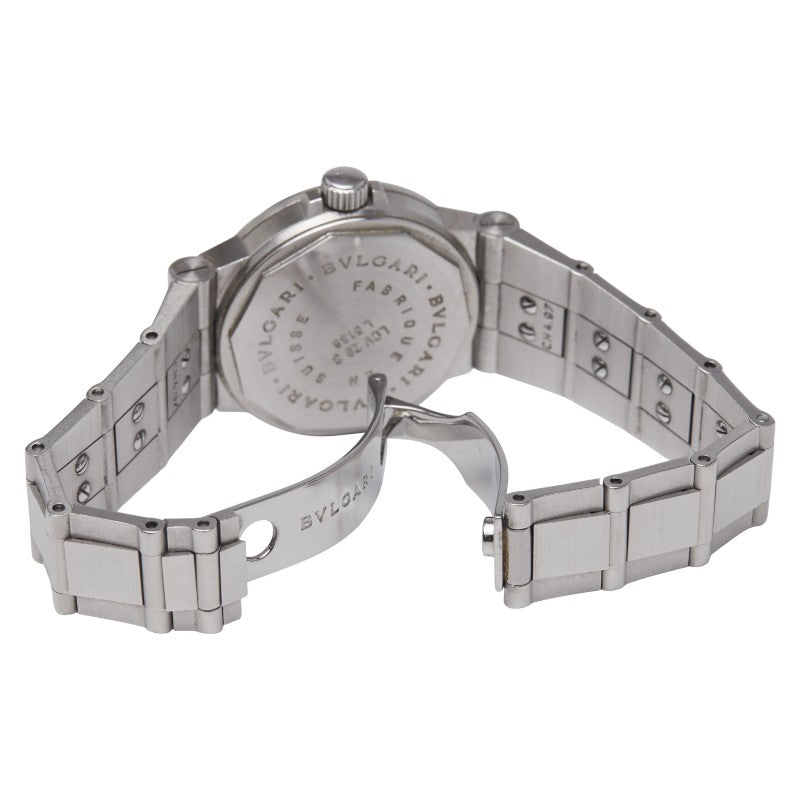 ブルガリ ディアゴノ スポーツ 腕時計 LCV29S 自動巻き ホワイト文字盤 ステンレススチール レディース BVLGARI 【中古】