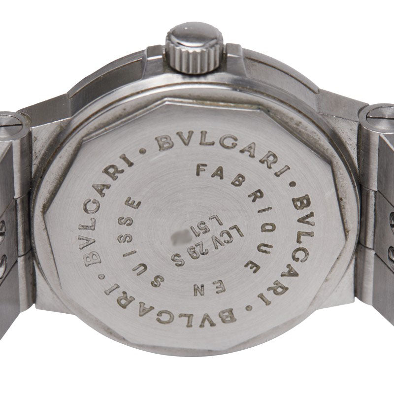 ブルガリ ディアゴノ スポーツ 腕時計 LCV29S 自動巻き ホワイト文字盤 ステンレススチール レディース BVLGARI 【中古】