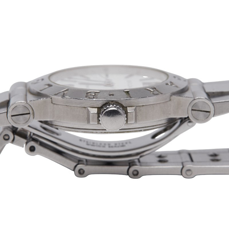 ブルガリ ディアゴノ スポーツ 腕時計 LCV29S 自動巻き ホワイト文字盤 ステンレススチール レディース BVLGARI 【中古】
