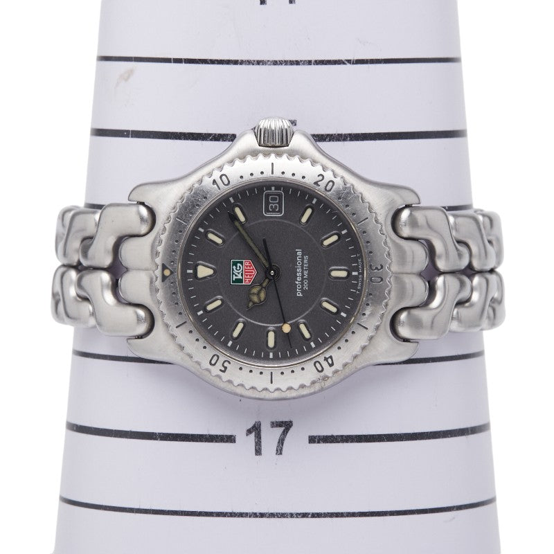 タグホイヤー セル 腕時計 WG1213-K0 クオーツ グレー文字盤 ステンレススチール ボーイズ TAG HEUER 【中古】