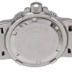 ティファニー ダイバー クラシック 腕時計 L 0711 クオーツ ブラック文字盤 ステンレススチール レディース TIFFANY&Co. 【中古】