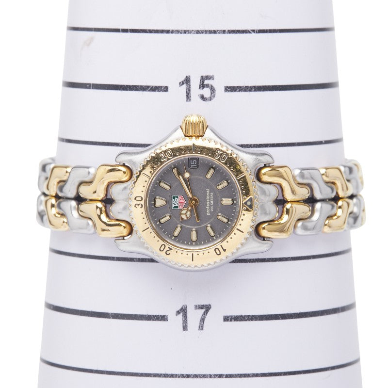 タグホイヤー セル 腕時計 WG1420-0 クオーツ グレー文字盤 ステンレススチール メッキ レディース TAG HEUER 【中古】