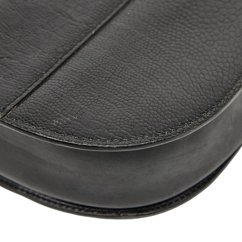サンローラン 斜め掛け ショルダーバッグ ブラック レザー レディース SAINT LAURENT 【中古】