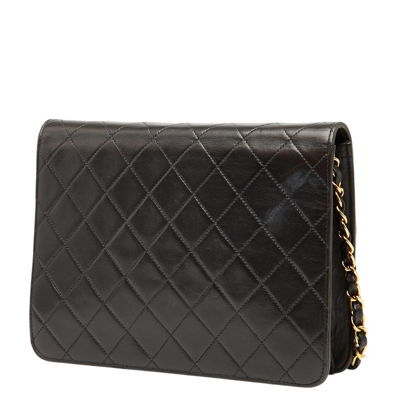 シャネル マトラッセ ココマーク チェーン ショルダーバッグ ブラウン ラムスキン レディース CHANEL 【中古】