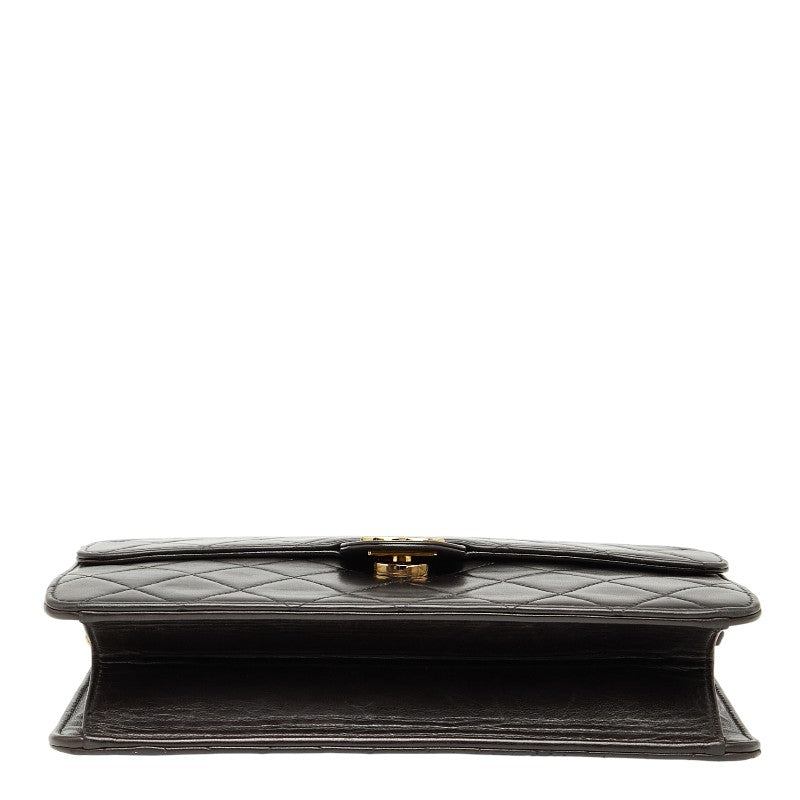 シャネル マトラッセ ココマーク チェーン ショルダーバッグ ブラウン ラムスキン レディース CHANEL 【中古】