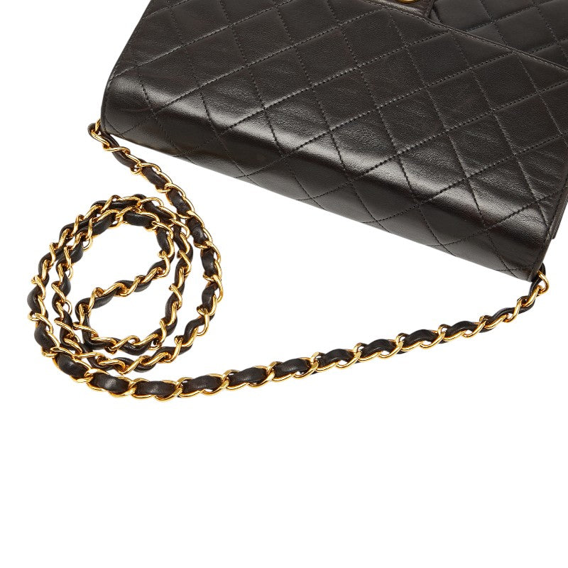 シャネル マトラッセ ココマーク チェーン ショルダーバッグ ブラウン ラムスキン レディース CHANEL 【中古】