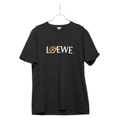 ロエベ パンジー ロゴ 半袖Ｔシャツ サイズ:L H526Y22J23 ブラック コットン メンズ LOEWE 【中古】